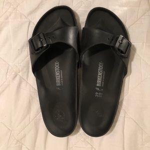 Black “rubber” Birkenstocks